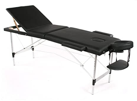 Salon Store Portable Massage Table Bed Foldable Beauty Salon Therapy Tattoo Couch Black