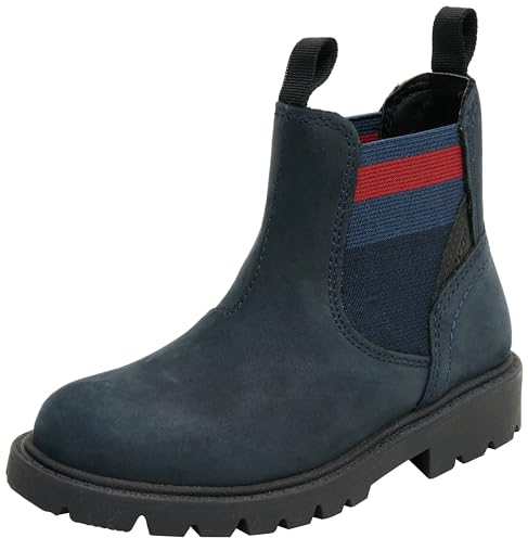 Geox J SHAYLAX Boy Ankle Boot, Navy/RED, 27 EU