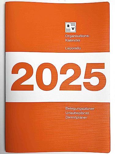 Organisationskalender 2025, Leporellofalzung, Schafberger Verlag, Zimmerbelegungsplan, Belegungsplan, Zimmerbelegungskalender, Urlaubsplan, Dienstplaner