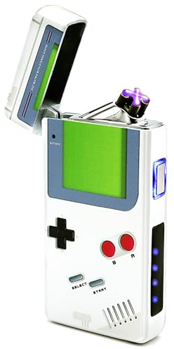 Rolls Electric Lighter - Cool Lighters - Retro Gamer Gifts for Men - Cool Gadgets - Custom Unique Birthday Gifts for Men - Stocking Stuffers - Candle Lighters - By Rolls Plasma Lighter (Grey)
