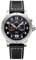 UMR RUHLA Armbanduhr 32105, Herren, Quarz, Lederarmband, Schwarz, Edelstahlgehäuse, wasserdicht bis 5 bar