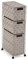 Versa Nilo Mueble para el Baño Auxiliar, Estante de baño con 3 cestas de Almacenaje, Medidas (Al x L x An) 57 x 15,5 x 28 cm, Plástico Texturizado, Color Beige