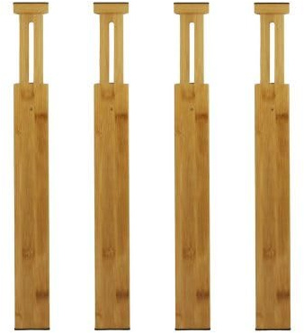Lakeland Bamboo Drawer Dividers Set of 4