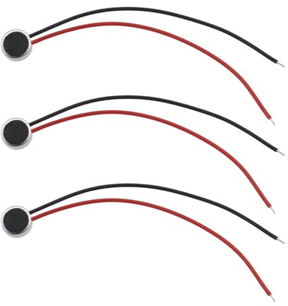 EMSea Lot de 10 microphones à condensateur électret 6027 avec câble 6 x 2,7 mm pour téléphone, MP3, MP4, ordinateur portable, appareil photo numérique, interphone et moniteur