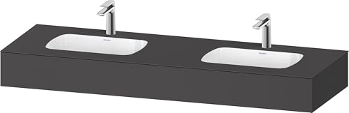 Duravit Qatego Einbauwaschtisch mit Konsole, 1600x550x170mm, Doppelwaschtisch, QA4695049490000, Farbe: Graphit matt