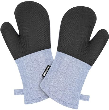 Cuisinart Chambray Kitchen Oven Mitts, Heat-Resistant, 2-Pack, 7x13