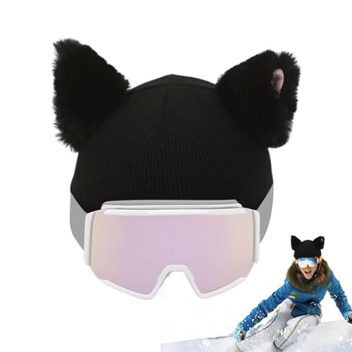 Headgear - Funda de Felpa para el Casco de esquí, Cubierta de Invierno para el Casco | Confiable y Bonita Cubierta de Orejas de Gato de esquí, Protector de Casco de Deportes de Invierno, Funda