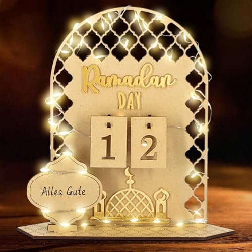 LYPPUL Ramadan kalender, ramadan, adventskalender trä nedräkning, gör-det-själv ramadan dekoration av trä, Eid Mubarak adventskalender 30 dagars nedräkning adventskalender, gör-det-själv