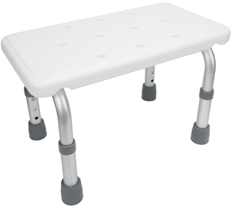Chrees halkfri duschstol i aluminiumlegering, robust och praktisk badpall för äldre och gravida kvinnor med dräneringshål för multifunktionell användning