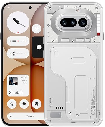 Nothing Phone (4a) - 50 MP Triple-Kamera, bis 70x Ultra-Zoom, Transparentes Smartphone, Langer Akku, 50W Schnellladen, 120Hz AMOLED, Glyph Bar, 12GB+256GB - Weiß