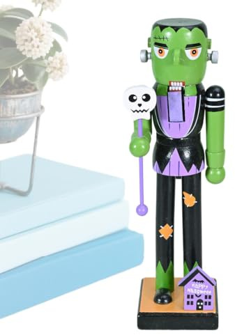 Halloween Nötknäckare Av Trä Skrämmande av Trä Feststämd Dekorativ