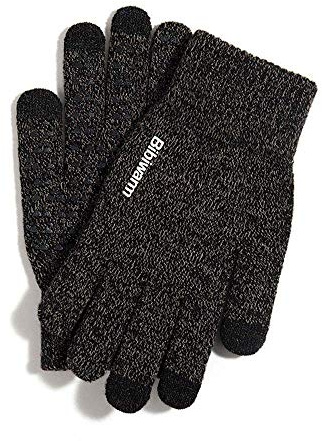 Lapeno Gants d'hiver en tricot pour écran tactile, gants chauds pour extérieur, cyclisme, escalade, sports pour homme et femme (gris foncé)