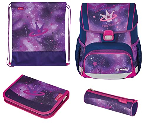 herlitz 50037384 Schulranzen Loop Plus, Galaxy Princess, 1 Stück