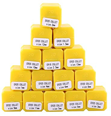 Juego de Pinzas de Resorte ER20, portabrocas ER32 de 1 mm a 13 mm para herramienta de torno de grabado y fresado CNC 15 Uds