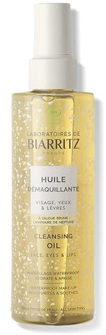 Laboratoires de Biarritz - Huile Démaquillante Visage, Yeux, Lèvres - Démaquille, Hydrate et Apaise - Efficace sur Maquillage Waterproof - Certifiée Bio - Formule Vegan - Fabriquée en France - 200 ml