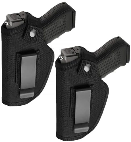 Universal Pistolen Holster,2 Pack Holster für Glock 17,Holster p30,Walther p22q Holster verdeckt,geeignet für eine breite Palette von Modellen (2)