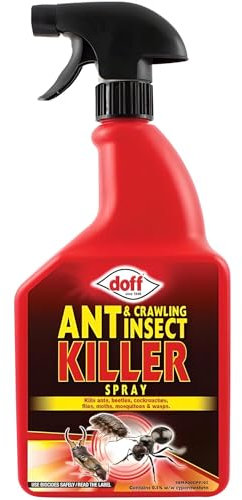 AMK® Doff Ant & Crawling Insect 1L Insecticide Spray Remove Ants Crawlers Mosquitoes Moths Wasps Cockroaches Flies Repellent Long Lasting Protection Pest Control