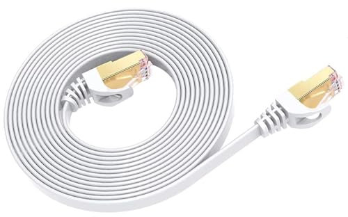 Cable Ethernet Cat 8 de 4 Metros, Cable de Red Ethernet Cat 8 Lan 40Gbps 2000MHz de Alta Velocidad, Compatible con Rúter, Módem, Panel de Conexión, PC