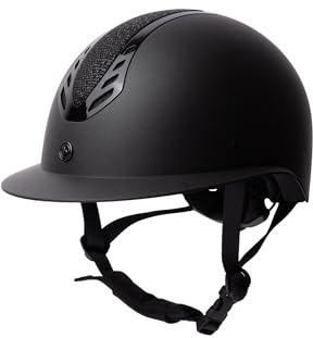 Horze casco da equitazione da donna Celeste, casco da equitazione per donna, certificato EN 1384:2023, nero, 52-54