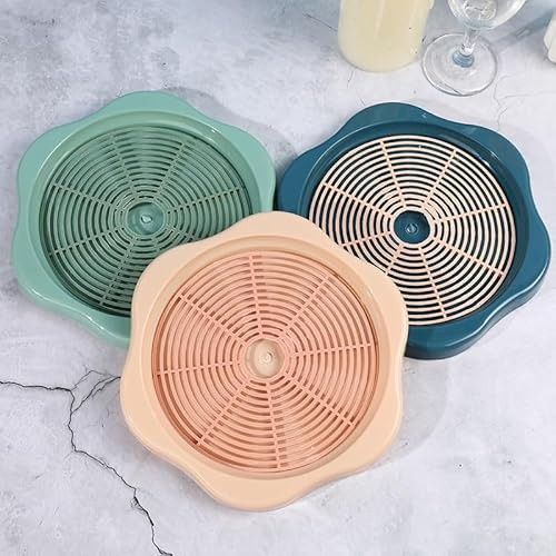SquEqu 3 Pack Coffee Urn Drip Tray 8 Inch Round Drink Dispenser Drip Tray with Detachable Drain Filter Drip Pan for Coffee Carafe Countertop Beverage Dispenser 1 Gallon Glass Drink Dispensers