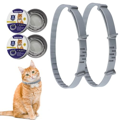 2 pcs Cat Collars,Safe,Waterproof and Adjustable Cat Collars,Suitable for Small Cats Over 7 Weeks(39cm)