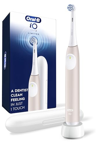 Oral-B Rechargeable Electric Toothbrush, iO Limited Simple Clean, 3 Cleaning Modes, Automatic Pressure Sensor to Protect Gums, Travel Case, Peach