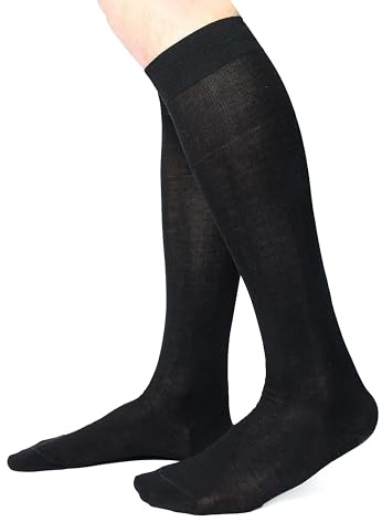 Ciocca Calze uomo lunghe, pregiato cotone 100% FILO DI SCOZIA - Calzini 6 Paia - tre taglie - Resistenti - Eleganti [310_020_125_A]