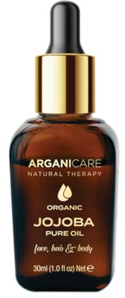 Arganicare | Gamma di oli di jojoba | OLI BIOLOGICI 3-1 | Jojoba | Riequilibra, rivitalizza e ammorbidisce la pelle | Antirughe | Alta idratazione | 100% vegetale | 30 ml
