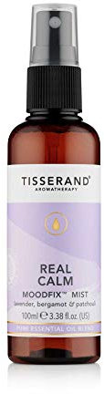 Tisserand - Real Calm Body & Room Mist - 100% Pure Essential Oil - Lavender, Bergamot, and Patchouli - Calming Aromatherapy - 100ml