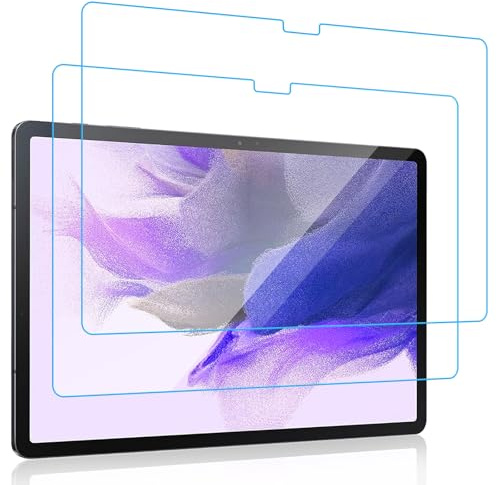 Whioltl Confezione da 2 pellicole proteggi schermo per Galaxy Tab S8 Plus 2022 / Tab S7 FE 2021 / Tab S7 Plus 2020, pellicola protettiva in vetro temperato per Samsung S8 Plus Case friendly – Alta