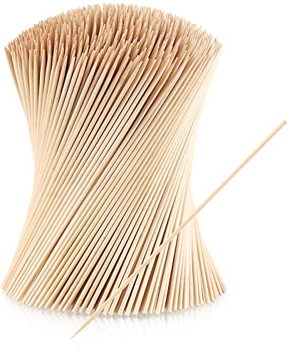 com-four® 1000x Fingerfood Spieße aus Holz - lange Holzspieße zum Aufspießen von Fleisch und Gemüse - Grillspieße für Haushalt (1000 Stück - 20 cm - natur)