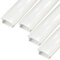 JANDEI - 4 x Profile aus Aluminium, weiß, 1 m, für die Installation von LED-Streifen, mit rundem Diffusor, 24,5 mm x 6,87 mm. Inkl. Endkappen und Montagezubehör (weiß)