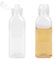 Mozeat Lens 2 bottiglie da spremere con tappi da 300 ml, bottiglie di olio, aceto, spezie, bottiglie di plastica, contenitore con scala trasparente, a prova di perdite, per salse, ketchup, olio