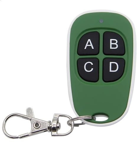 ELLEDI' | TELECOMANDO UNIVERSALE PER CANCELLO 433MHz | RADIOCOMANDO 433MHZ PER CANCELLI A CODICE FISSO!! NON funziona con ROLLING CODE!! | BATTERIA INCLUSA (Verde)