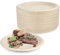 VIDETOL 150 Pièces Assiette Carton, 18 cm Assiette en Bois, Rond Assiette Bois pour Fêtes, Pique-niques et Barbecues