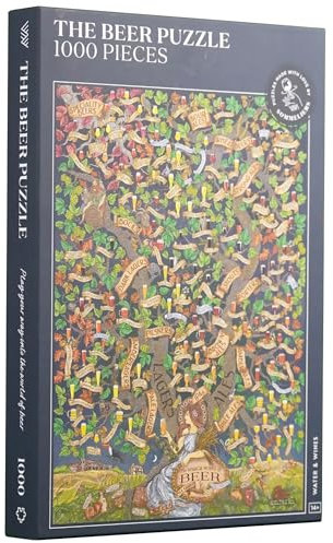 Beer Puzzle - an Introduction to Beer Styles - 1000 Piece Puzzle for Adults - Unique & Hand-Drawn Jigsaw Puzzle - Journey Through Over 100 Beer Styles
