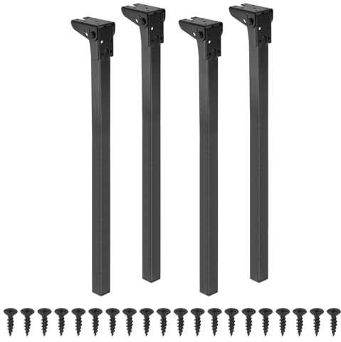 sourcing map Folding Table Legs, 4pcs 70cm(27.6) Metal Foldable Table Furniture Legs Laptop Desk Legs Replacement Legs for Cabinet Sofa Chair Bed