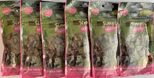 Small Animal Treats - Simply Nibbles Garden Herb & Apple Cushions 50g (Pack of 6)