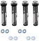 4 Toilet Seat Bolts, Easy To Carry Heavy Duty Toilet Seat Fastener Bolt Kit, Small And Delicate Toilet Seat Fastener Bolt Kit, Easy Installation Is Suitable For Fastening The Toilet