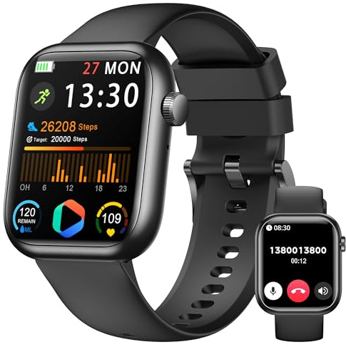 Smart Watch for Men Women(Answer/Make Call), 1.83 Fitness Watch with Heart Rate/Blood Pressure, Pedometer, Sleep Tracker, 120+ Sport Modes, IP68 Waterproof Activity&Fitness Tracker for Android iPhone