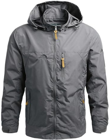 TOFOTL Tradizionale 13 Moto Jacket Sahariana Vestiti Impermeabile a Antivento Copri Primaverile 13 Giacca da Lavoro Giubbotto Invernale Uomo Giacca Invernale Giacche Moto 07-Grigio 5XL