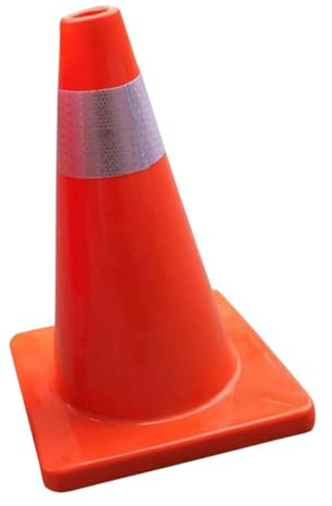 GALPADA Cono de Tráfico Reflectante Rojo de 30 Cm, Conos de Plástico para Señalización Vial, Barrera de Estacionamiento y Construcción, Adecuado para Uso Industrial y Vial