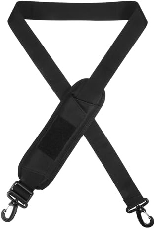 Shoulder Straps for Bags, 54 Inch Adjustable Crossbody Strap with Padded Metal Hooks Replacement Laptop Bag Shoulder Belt for Briefcase, Computer Messenger Bag, Luggage Duffel Camera (Black)