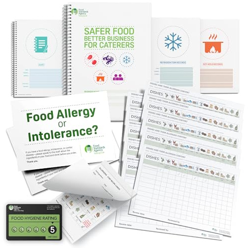 Safer Food Better Business 2026 with Food Safety Book, 13 Month Diary, 2 x Allergen Posters and Content Sheets & More for Caterers Restaurants Takeaways