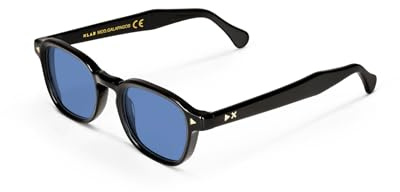 X-LAB XLAB Occhiali da sole mod. GALAPAGOS, occhiali unisex, 48mm (Nero/Azzurro)