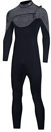 ZCCO Traje de neopreno para hombre, neopreno de 3 mm, cremallera térmica en el pecho, traje de baño para hombre y mujer, traje largo de buceo para surf, pesca submarina, buceo, snorkel, kayak
