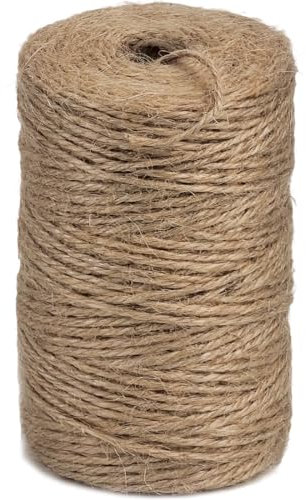 PH PERKHOMY 2mm Garden Twine Strong Natural Jute 400 Feet /122 m Long Brown Twine for Gardening Tomato Climbing Plant Tie Floristry Crafts Gift Wrapping Packing Decor (Brown 2mm * 400feet)