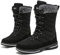 Geweo Winterstiefel Damen Wasserdicht Schneestiefel Warm Gefütterte Winter Schuhe Trekking Boots Stiefel Schwarz 40