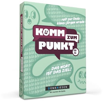 DENKRIESEN - Komm zum Punkt. | ab 8 Jahren | ab 2 Spieler | 930 Begriffe | Ratespiel für Familie & Freunde | Teamwork ist gefragt | Partyspiel | Wörterspiel für Kinder | Spieleabende | Kartenspiel