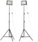 LIVOWALNY 2er-Set LED Baustrahler mit Stativ – 100W, 11000 Lumen, IP65 Wasserdicht, Verstellbarer Kopf – Tragbare Arbeitsleuchte für Außenbereich, Camping und Werkstatt (2er- Set)